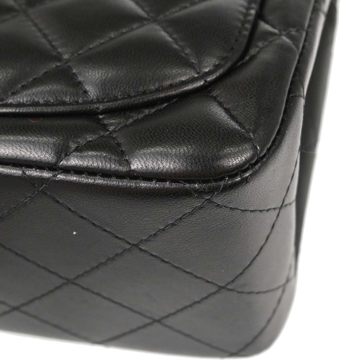 Chanel Black Lambskin Mini Classic Square Flap Shoulder Bag 17