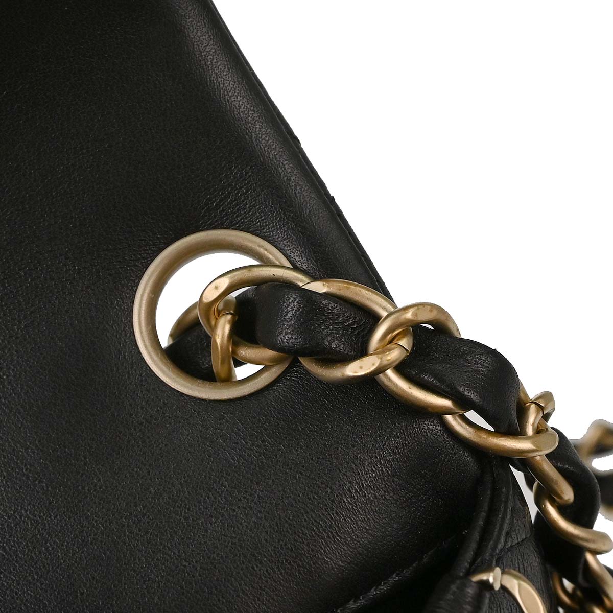 Chanel Black Lambskin Mini Classic Square Flap Shoulder Bag 17