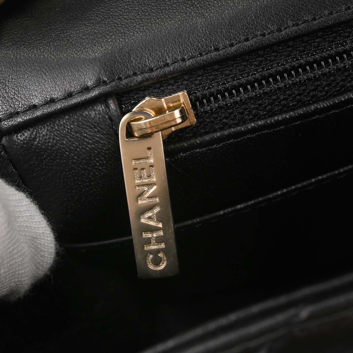 Chanel Black Lambskin Mini Classic Square Flap Shoulder Bag 17