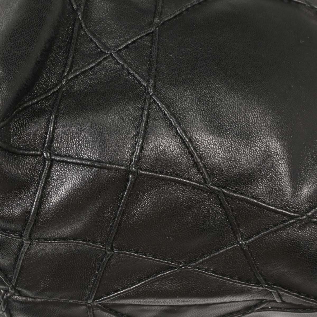 Christian Dior Black Lambskin Cannage Granville 2way Shoulder Handbag