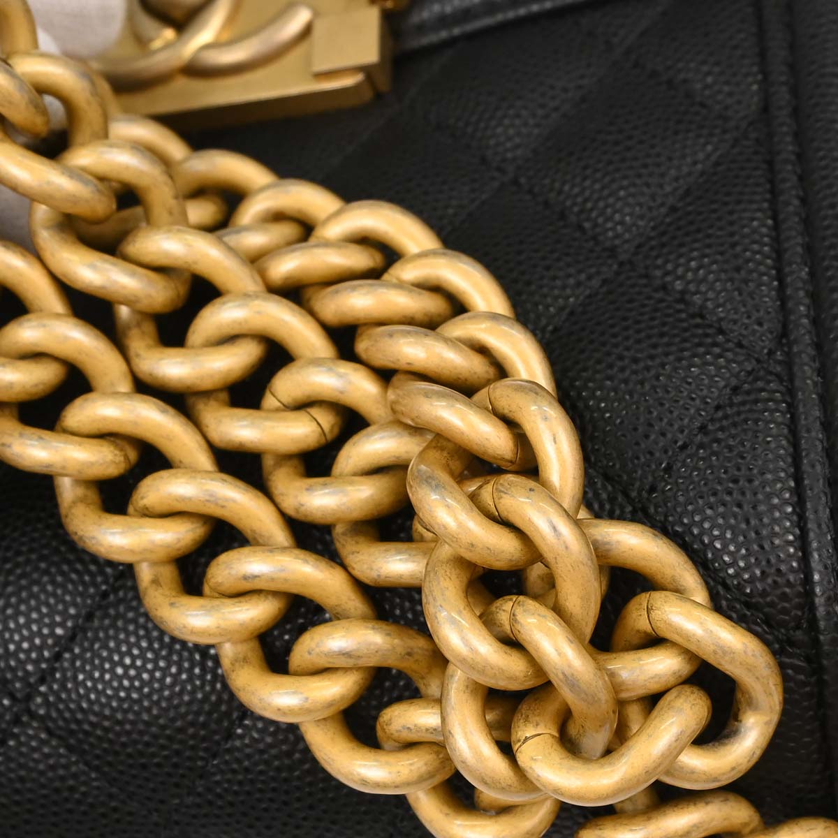 Boy Chanel 2018 Black Caviar Skin Small Chain Shoulder Bag