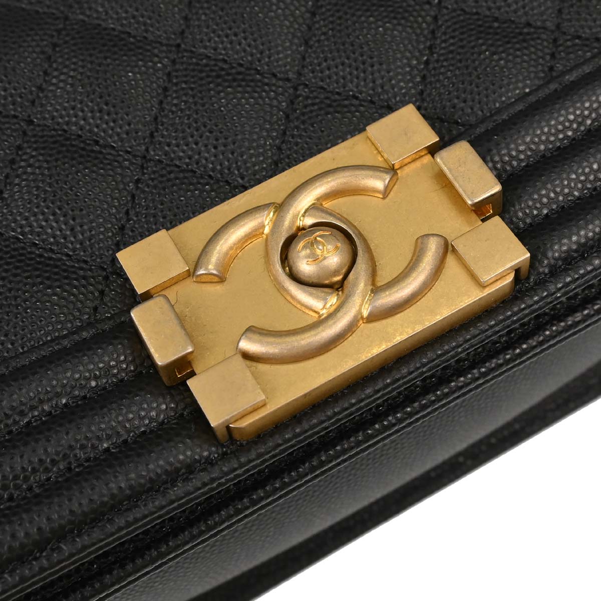 Boy Chanel 2018 Black Caviar Skin Small Chain Shoulder Bag