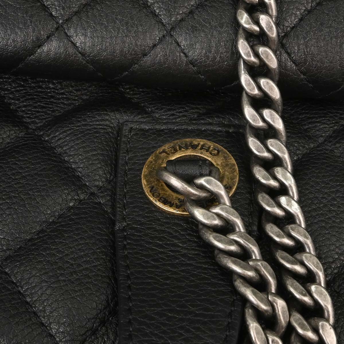 Chanel Black Calfskin Casual Pocket Tote 2way Shoulder Handbag
