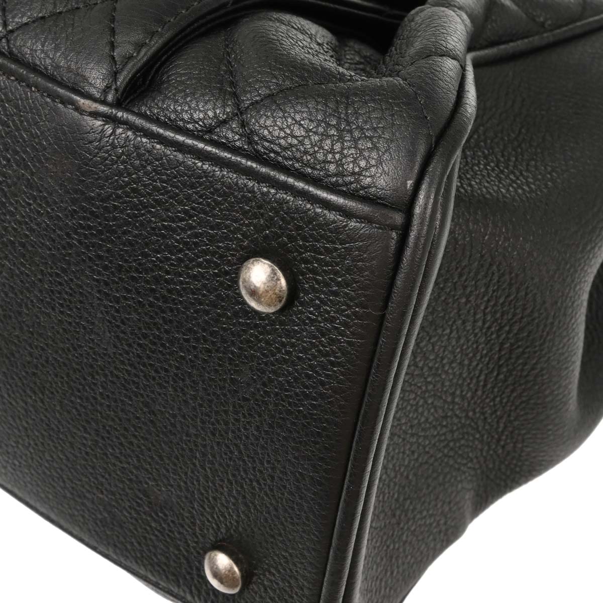 Chanel Black Calfskin Casual Pocket Tote 2way Shoulder Handbag