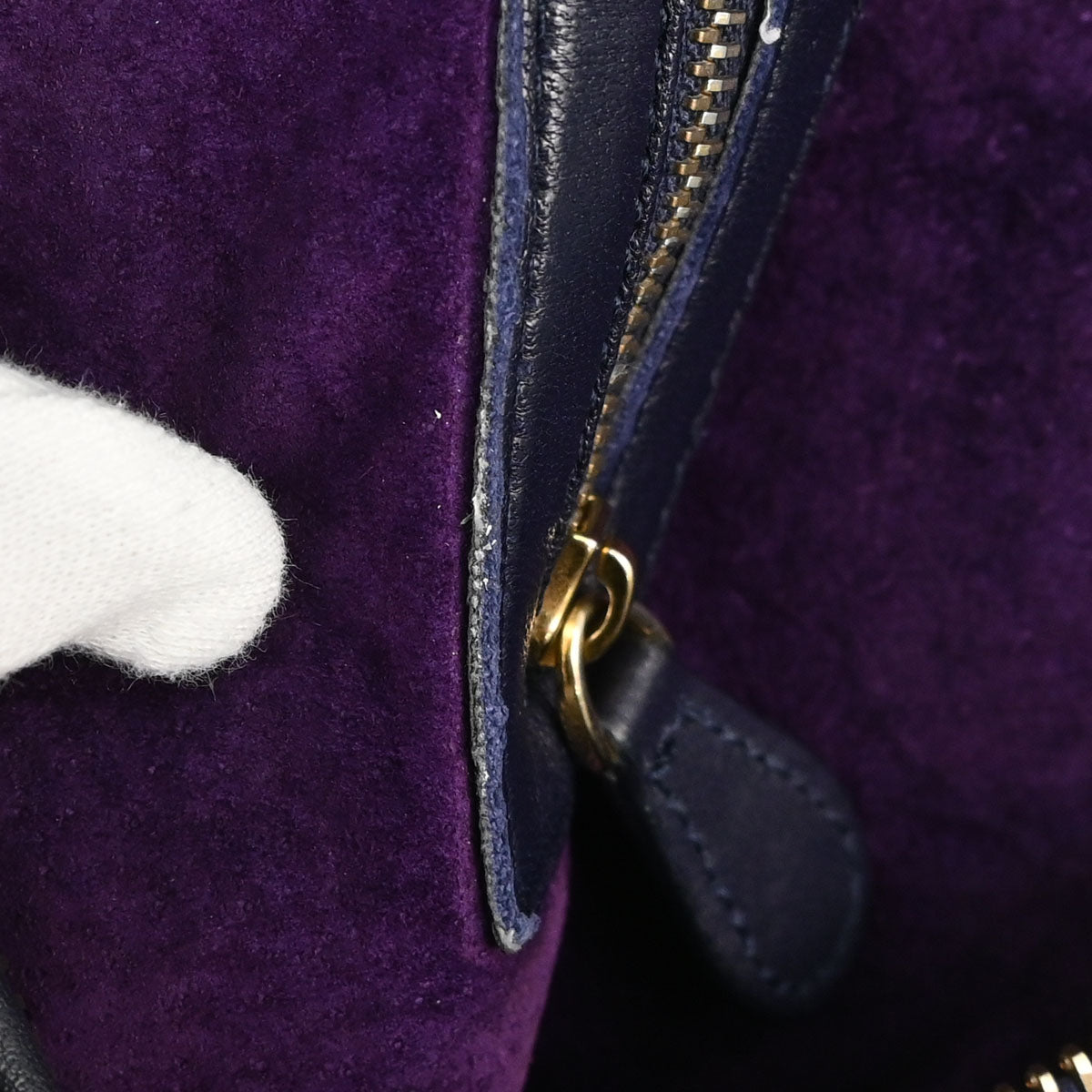 Bottega Veneta Navy Lambskin Intrecciato Hobo Handbag
