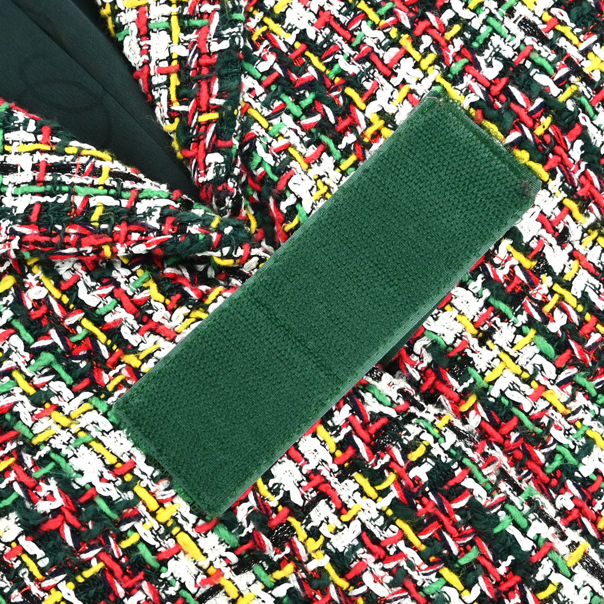 Chanel 2017 Hook and Loop Tape Jacket Tweed Green #40