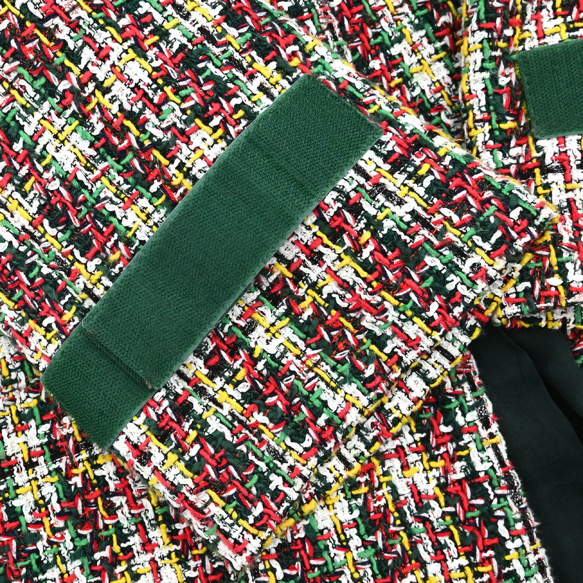 Chanel 2017 Hook and Loop Tape Jacket Tweed Green #40