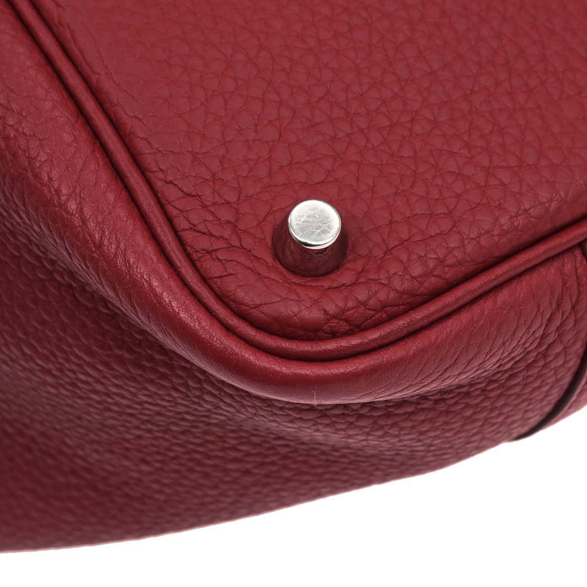 Hermes Rouge Garance Taurillon Clemence Picotin Lock 18 PM Handbag