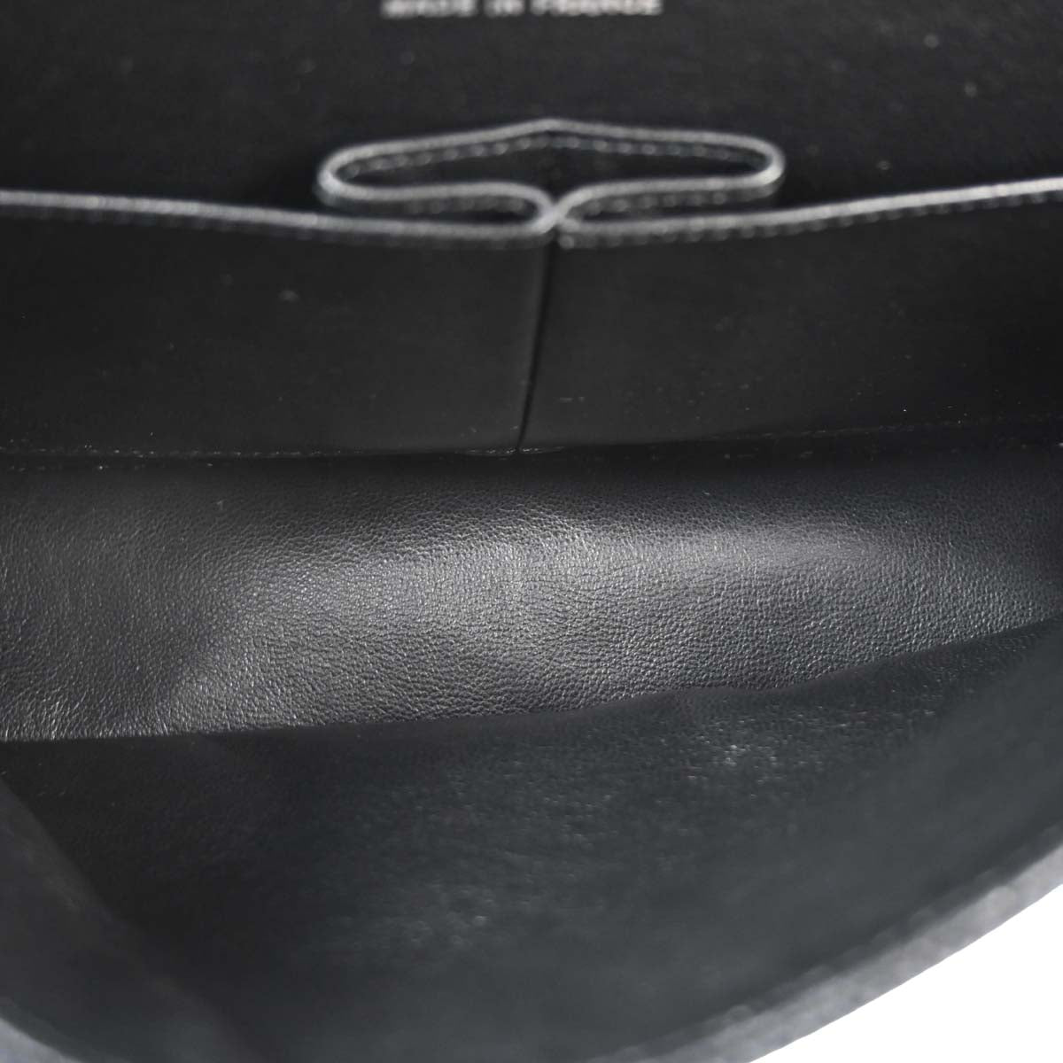 Chanel 2010-2011 Black Caviar Skin Medium Classic Double Flap Shoulder Bag