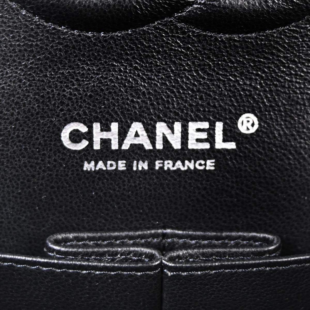 Chanel 2010-2011 Black Caviar Skin Medium Classic Double Flap Shoulder Bag