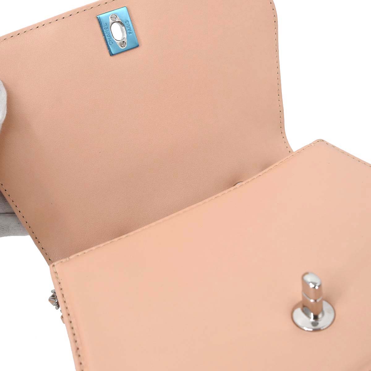 Chanel Beige Calfskin Braided Chic Flap Bag Shoulder Bag