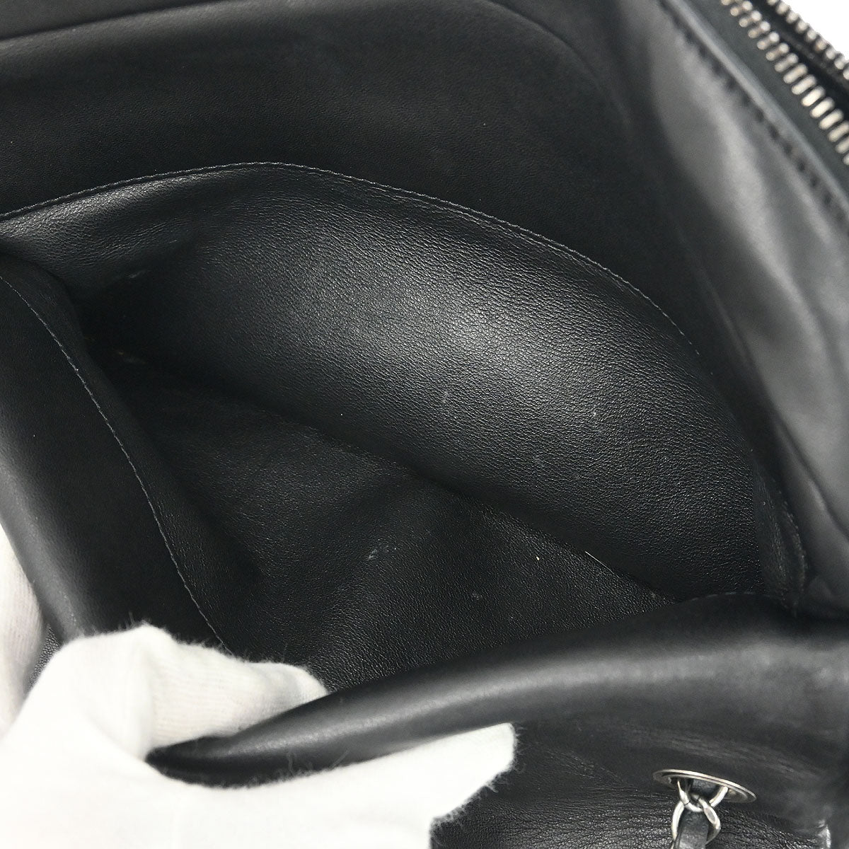Chanel Black Rabbit Fur Shoulder Bag