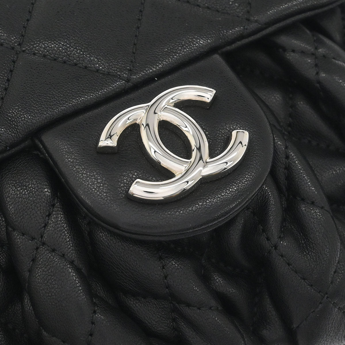 Chanel 2011 Black Calfskin Chain Around Shoulder Bag