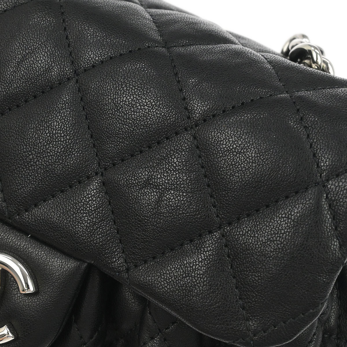 Chanel 2011 Black Calfskin Chain Around Shoulder Bag