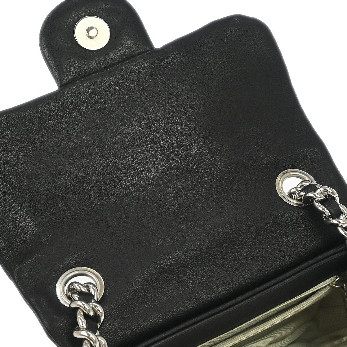 Chanel 2011 Black Calfskin Chain Around Shoulder Bag