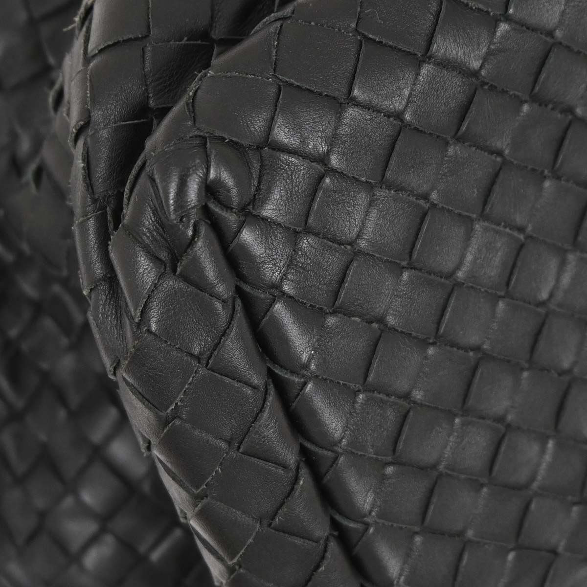 Bottega Veneta Black Lambskin Intrecciato Tote Bag