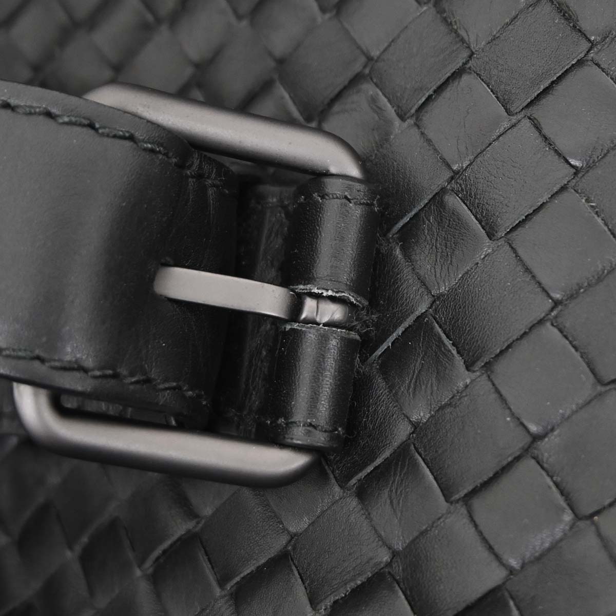 Bottega Veneta Black Lambskin Intrecciato Tote Bag