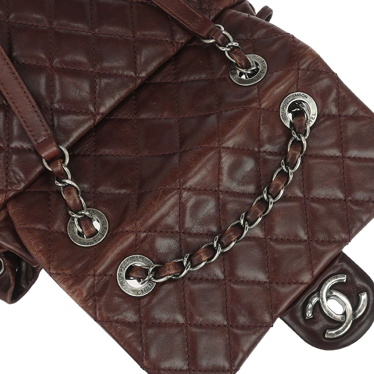 Chanel Bordeaux Calfskin Paris-Salzburg Mountain Backpack