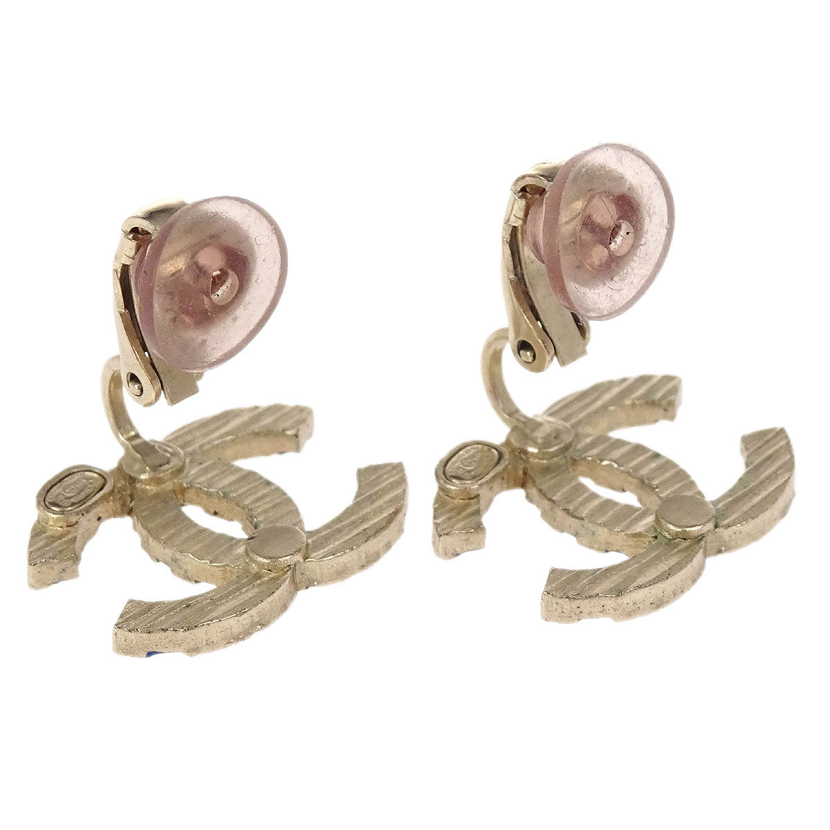 Chanel Gold CC Clip-On Earrings A19C