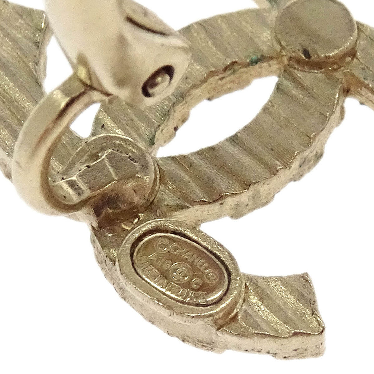 Chanel Gold CC Clip-On Earrings A19C