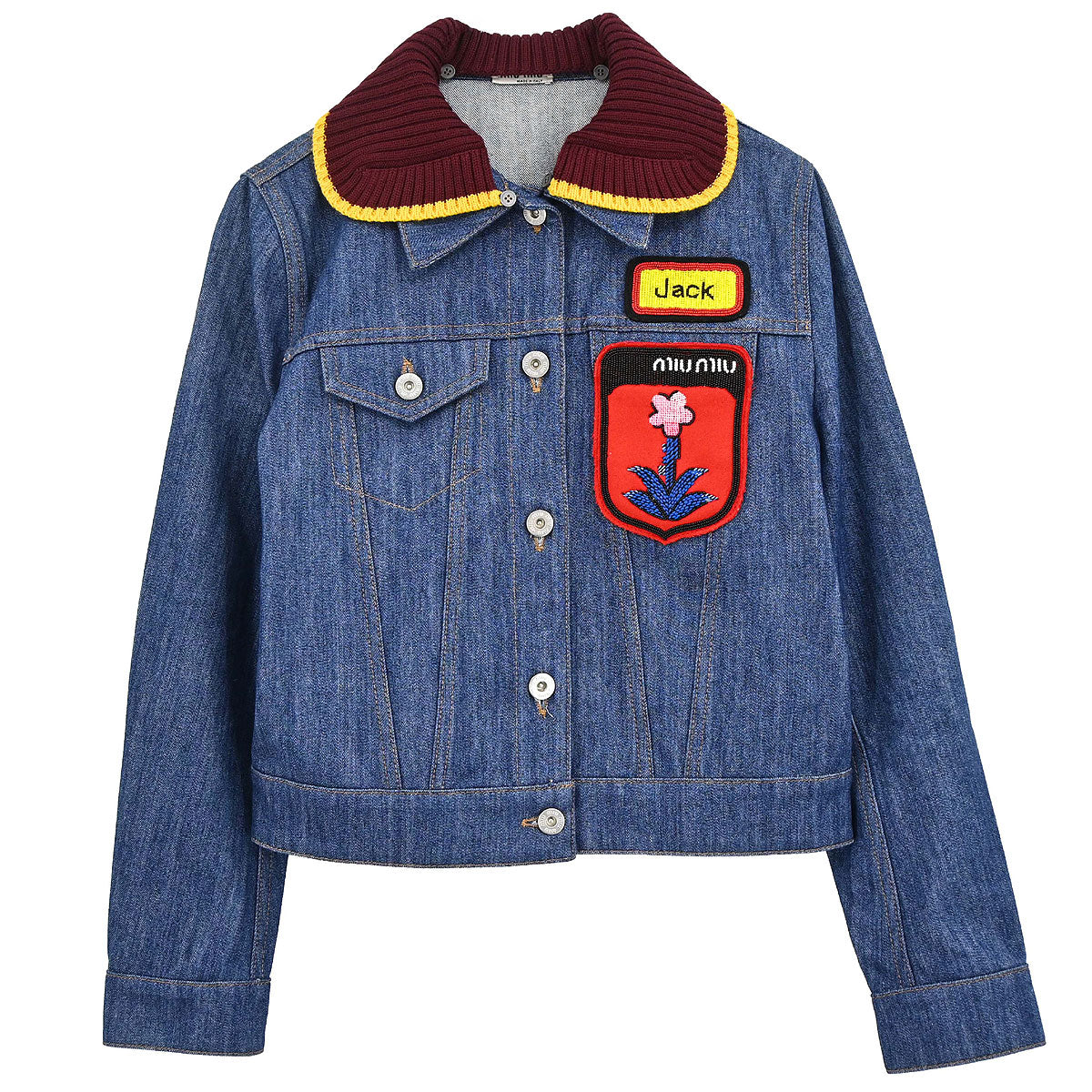 Miu Miu 2016 Single Breasted Jacket Denim Blue #38