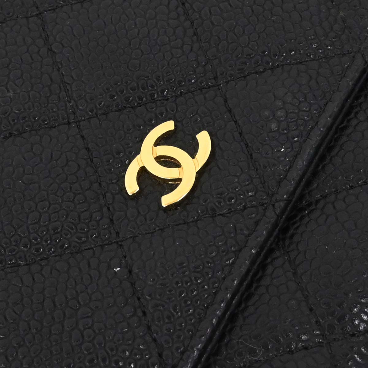 Chanel Black Caviar Skin Classic WOC Wallet on Chain Bag