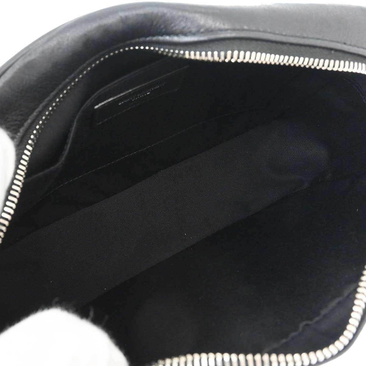Saint Laurent Black Lambskin Lou Camera Bag Shoulder Bag