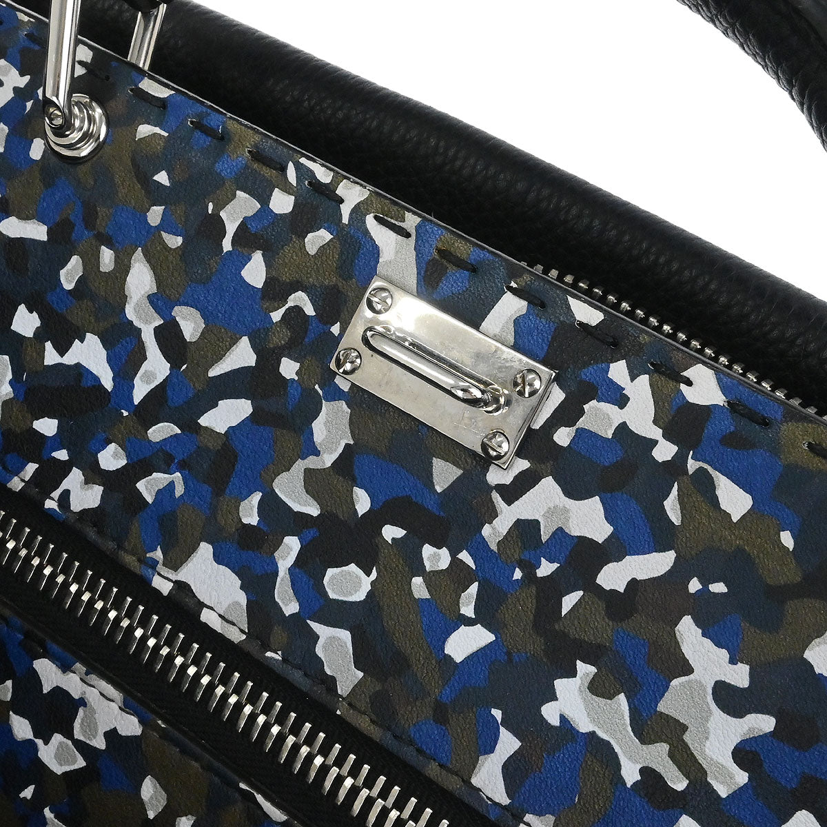 Fendi Black Selleria Peekaboo Fit 2way Shoulder Handbag