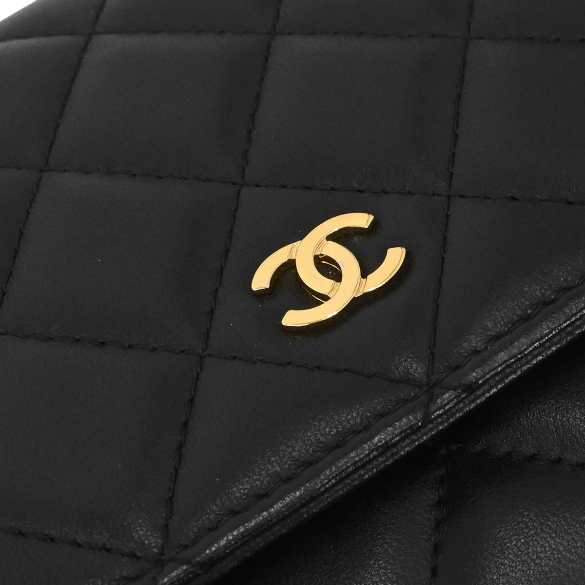 Chanel Black Lambskin Classic WOC Wallet on Chain Bag