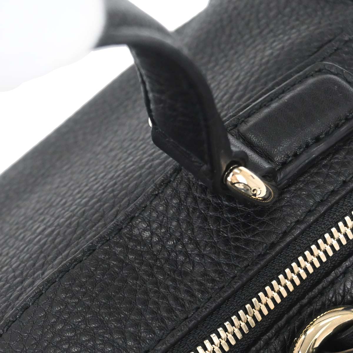 Gucci Black Leather Soho Handbag