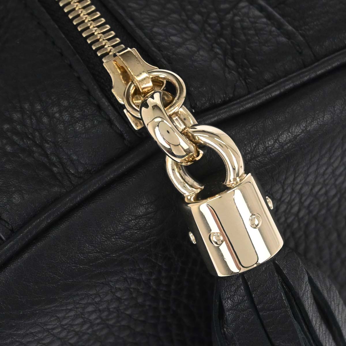 Gucci Black Leather Soho Handbag