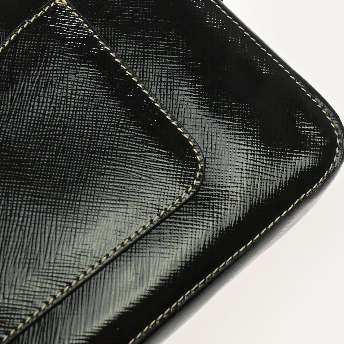 Prada Black Patent Leather 2way Shoulder Handbag