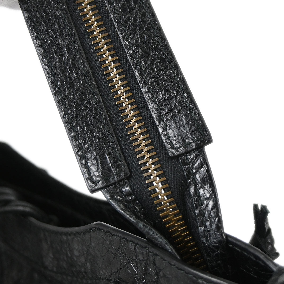 Balenciaga Black Goatskin City Mini Shoulder Handbag