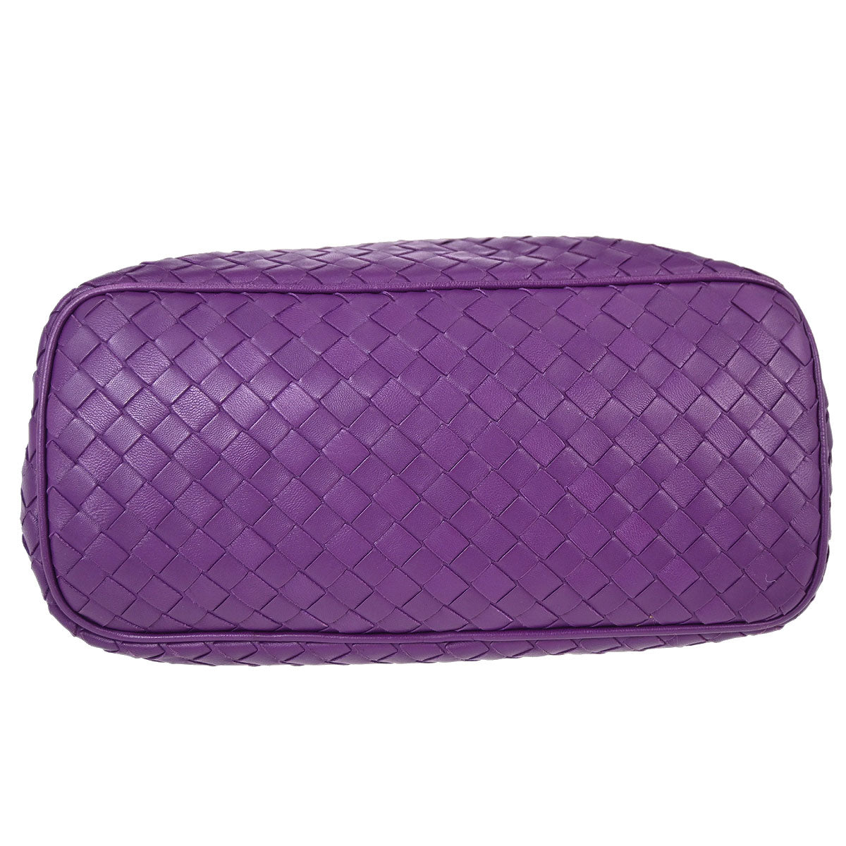 Bottega Veneta Purple Lambskin Intrecciato Handbag
