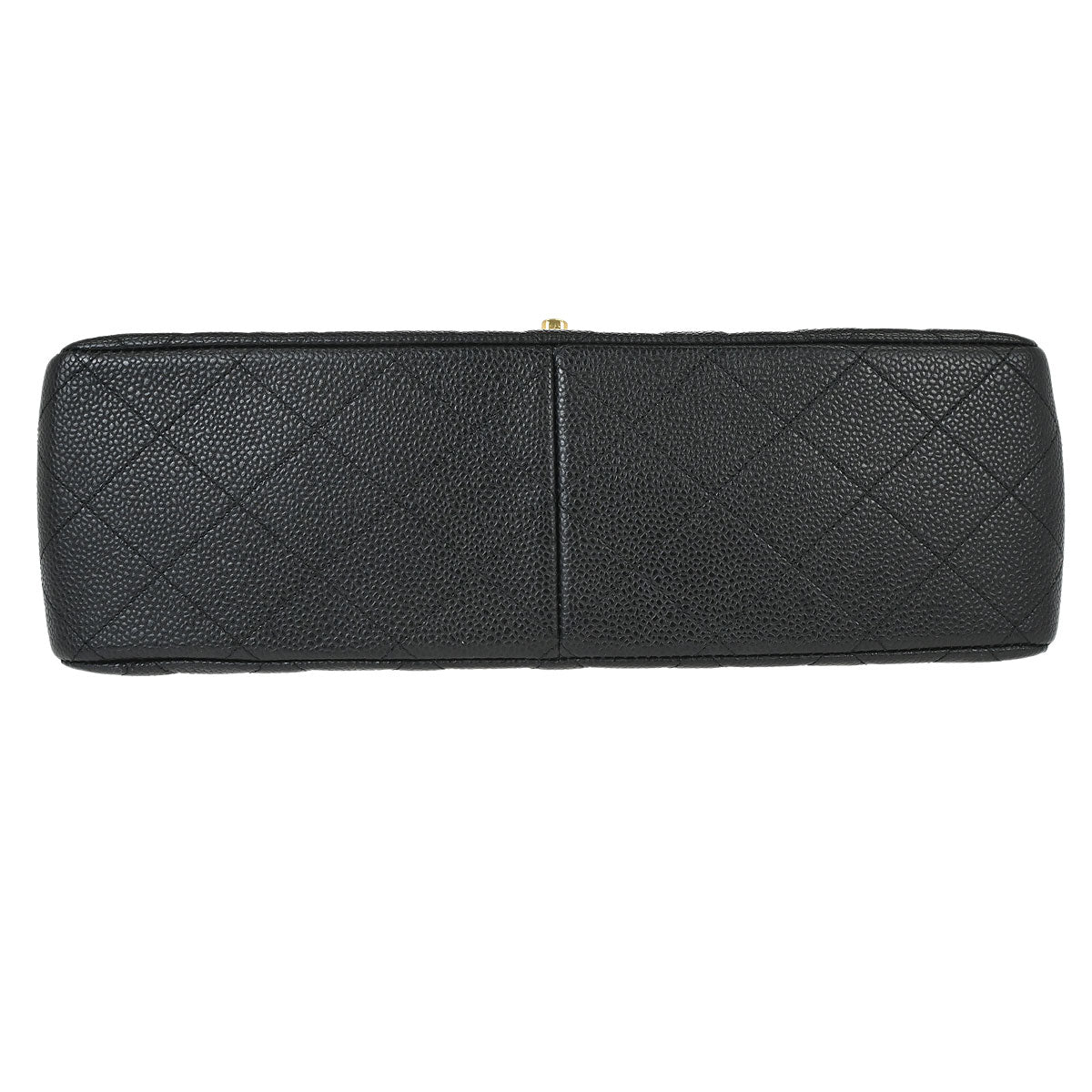 Chanel Black Caviar Skin Jumbo Classic Double Flap Shoulder Bag
