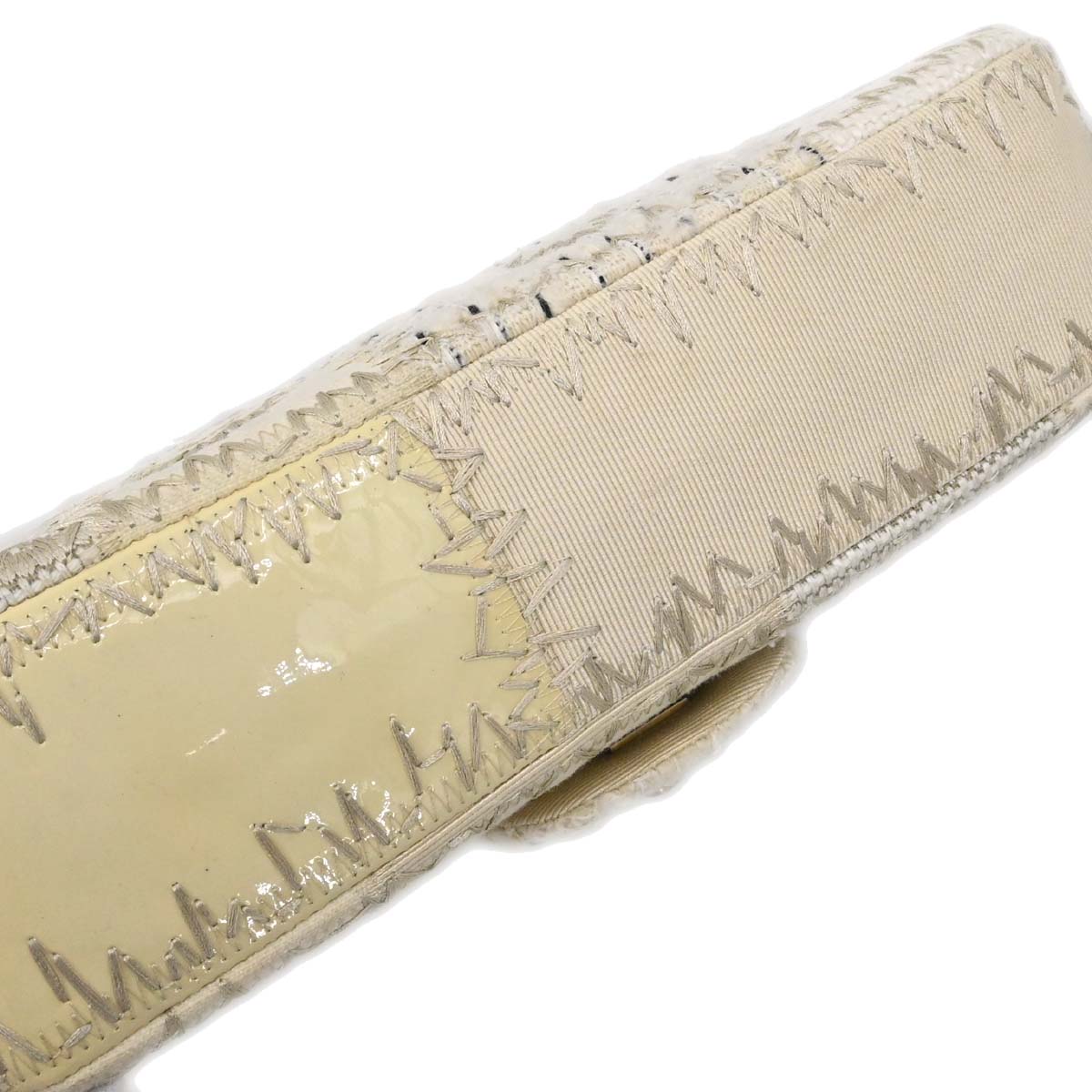 Chanel Ivory Tweed Patchwork Shoulder Bag