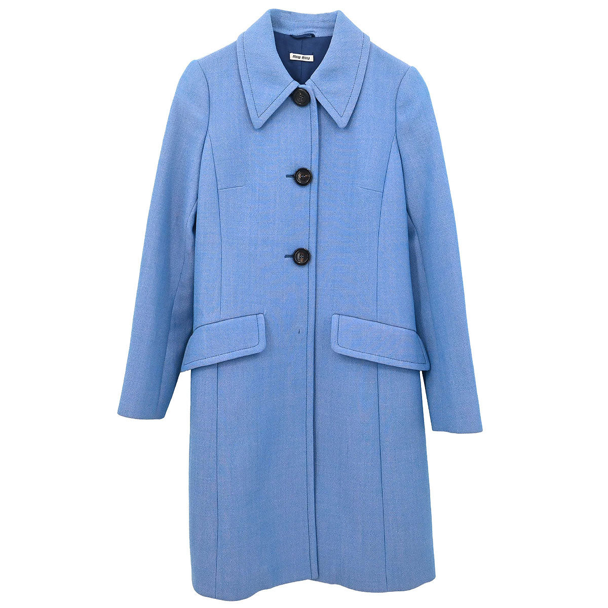 Miu Miu 2014 Single Breasted Coat Blue #38