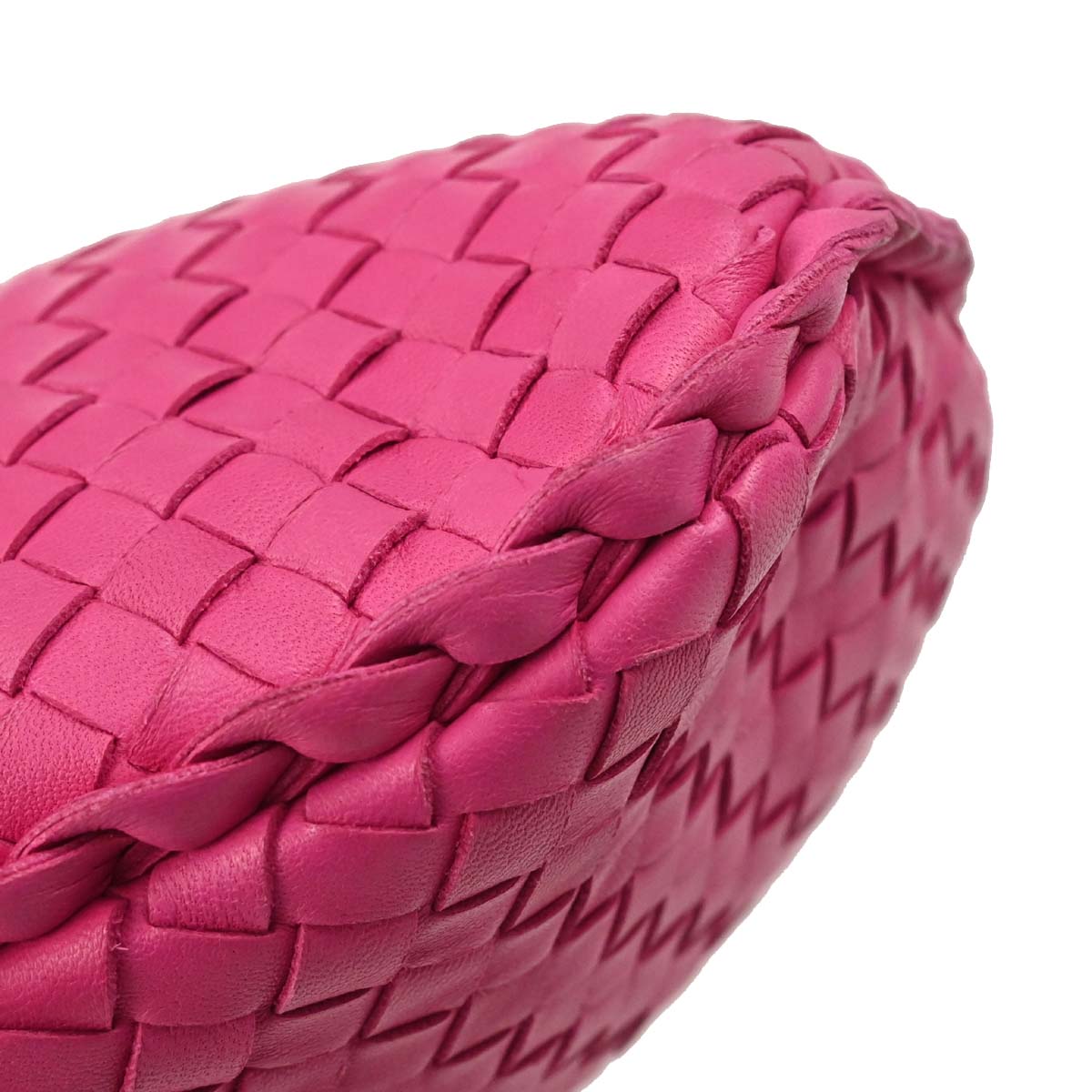 Bottega Veneta Pink Lambskin Intrecciato Hobo Handbag