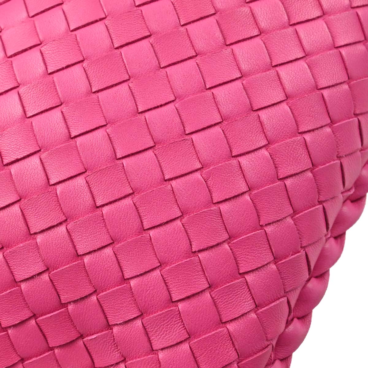 Bottega Veneta Pink Lambskin Intrecciato Hobo Handbag