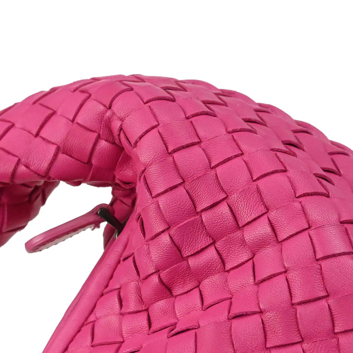 Bottega Veneta Pink Lambskin Intrecciato Hobo Handbag