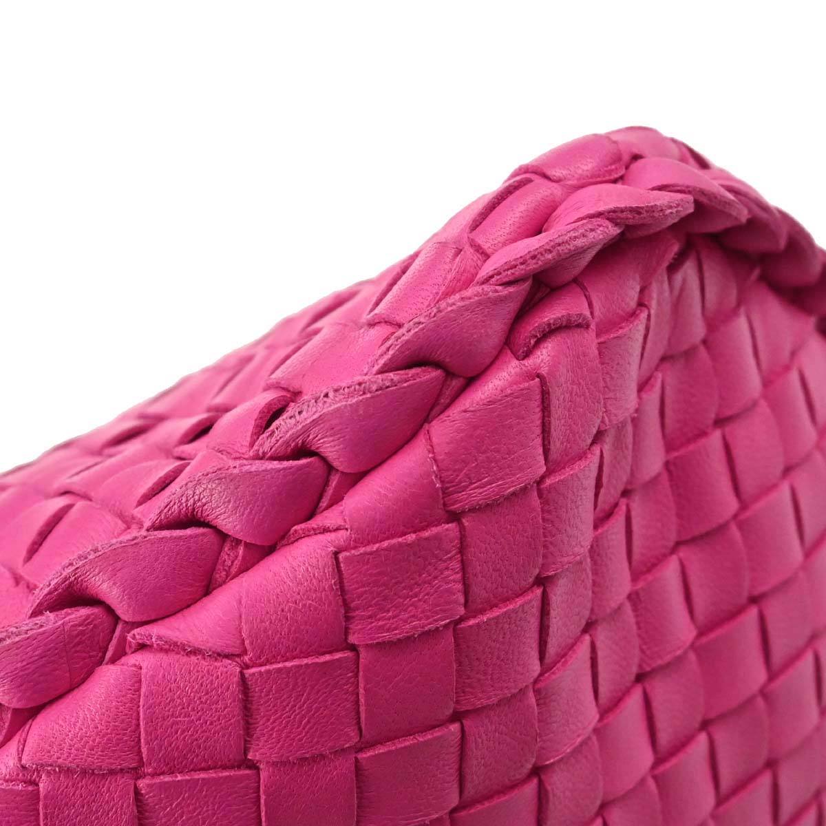 Bottega Veneta Pink Lambskin Intrecciato Hobo Handbag