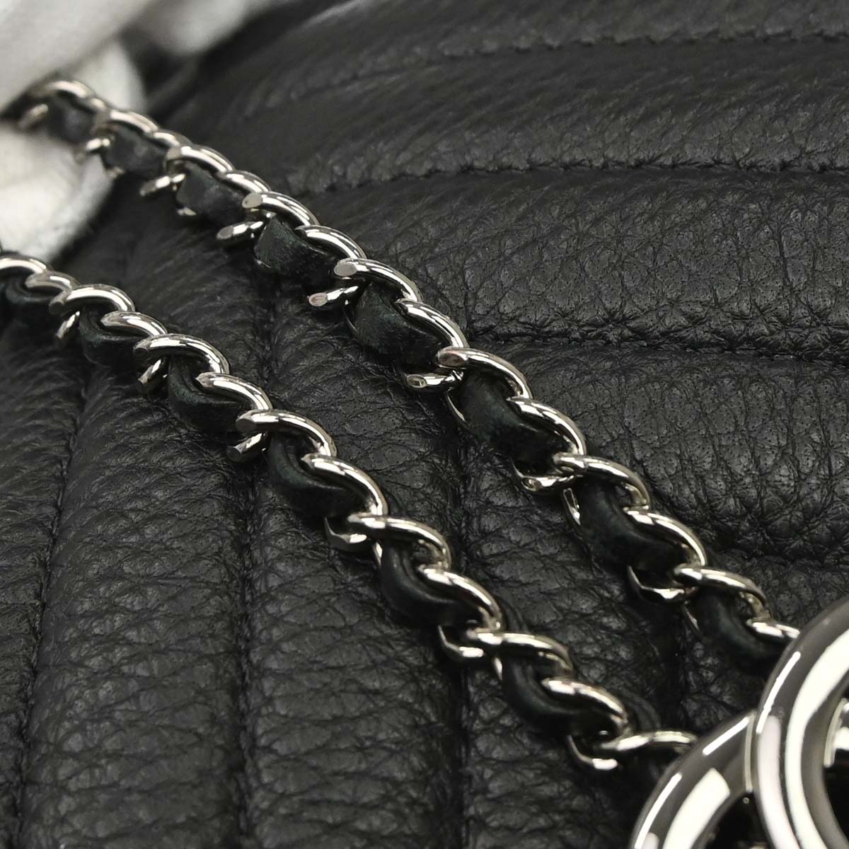 Chanel Black Deerskin Chevron Urban Spirit 2way Shoulder Handbag