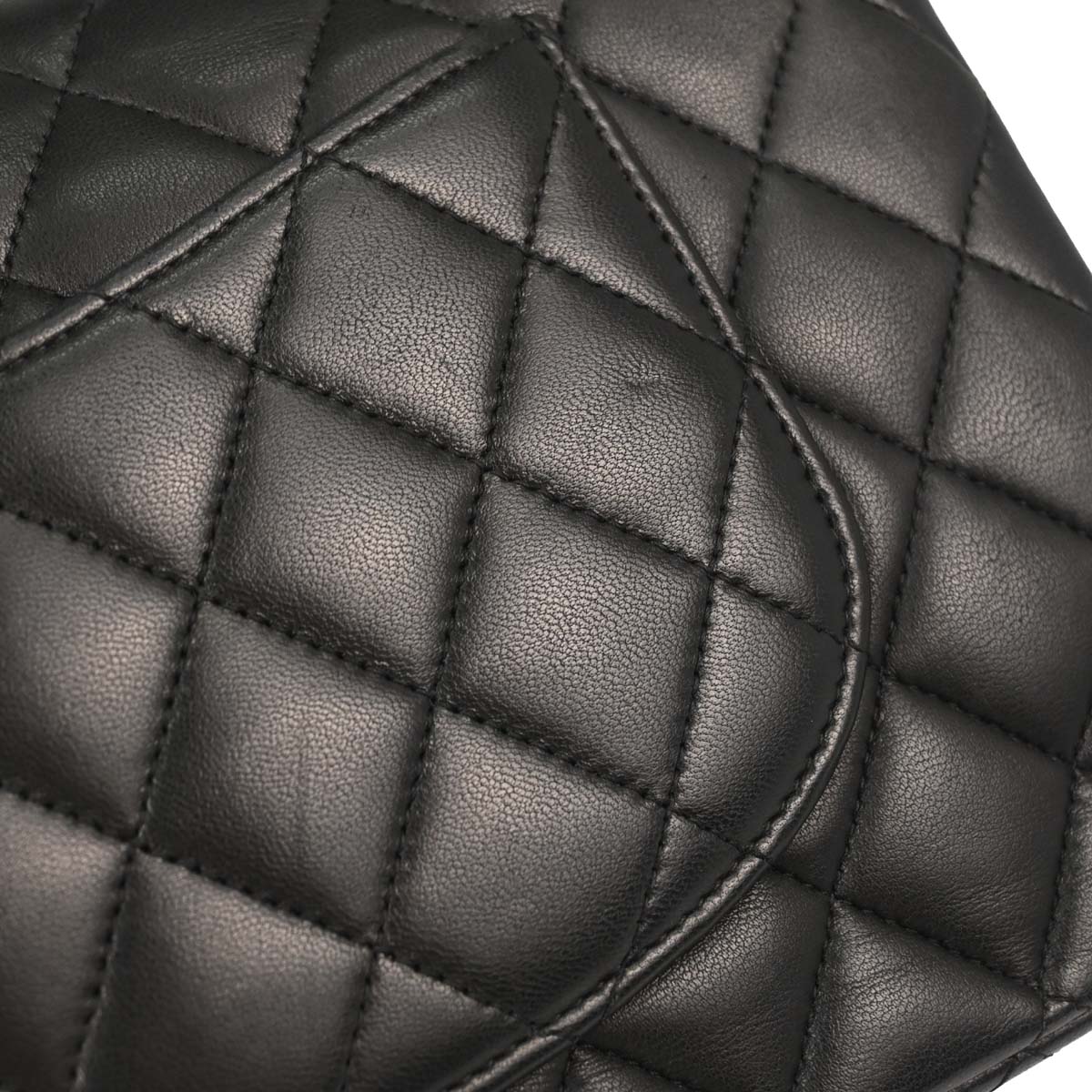 Chanel Black Lambskin Medium Classic Double Flap Shoulder Bag