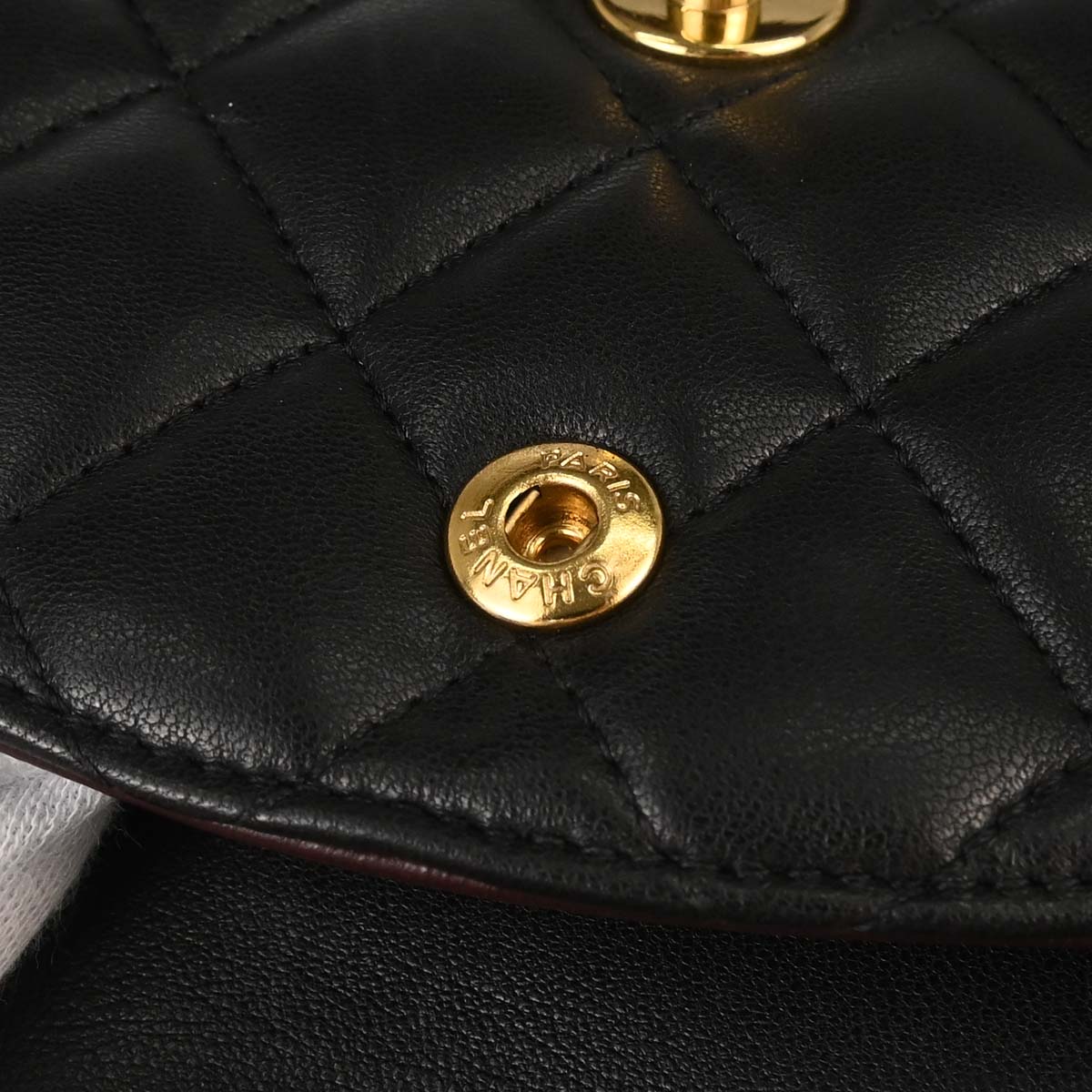 Chanel Black Lambskin Medium Classic Double Flap Shoulder Bag