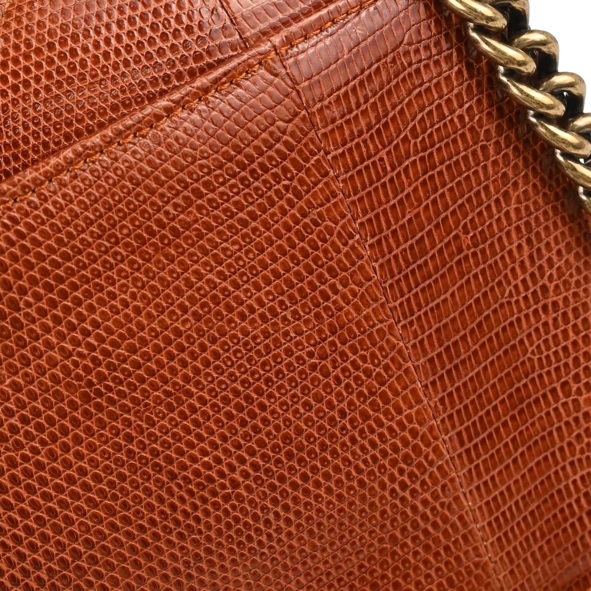 Chanel * Brown Lizard Perfect Edge Flap 2way Shoulder Handbag