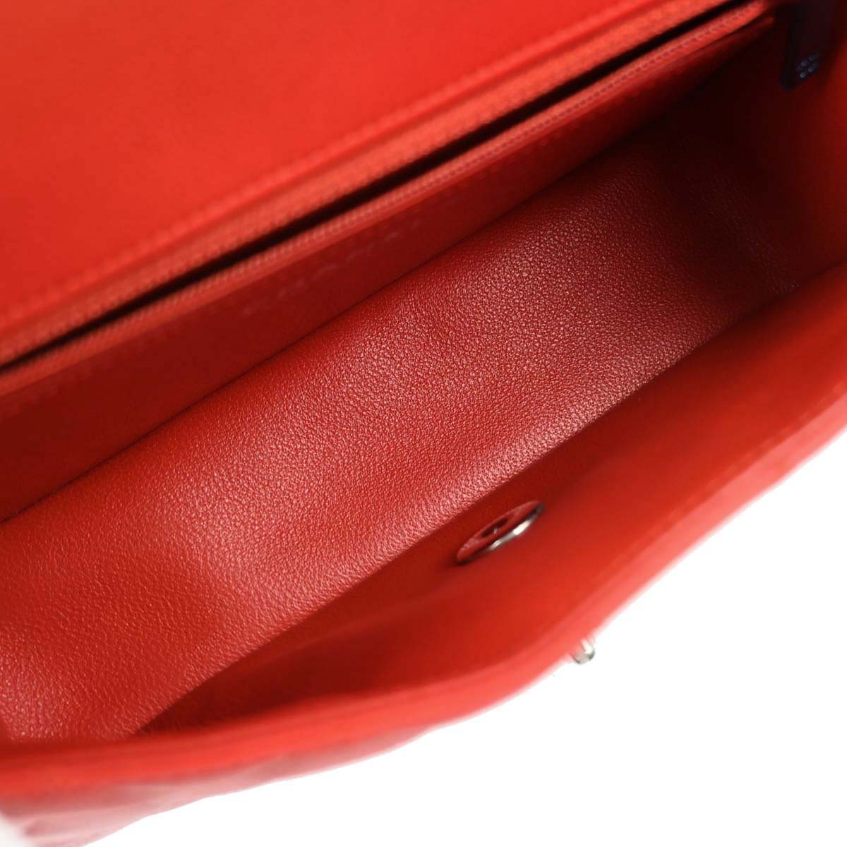 Chanel Red Lambskin Shoulder Bag