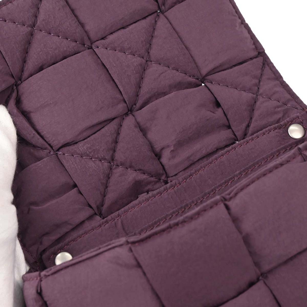 Bottega Veneta Purple Nylon Maxi Intrecciato Cassette Shoulder Bag