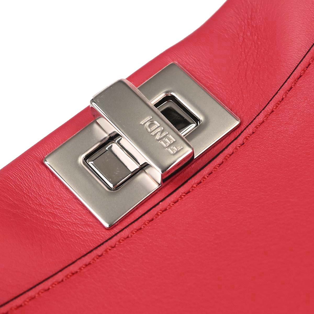 Fendi Red Peekaboo 2way Shoulder Handbag