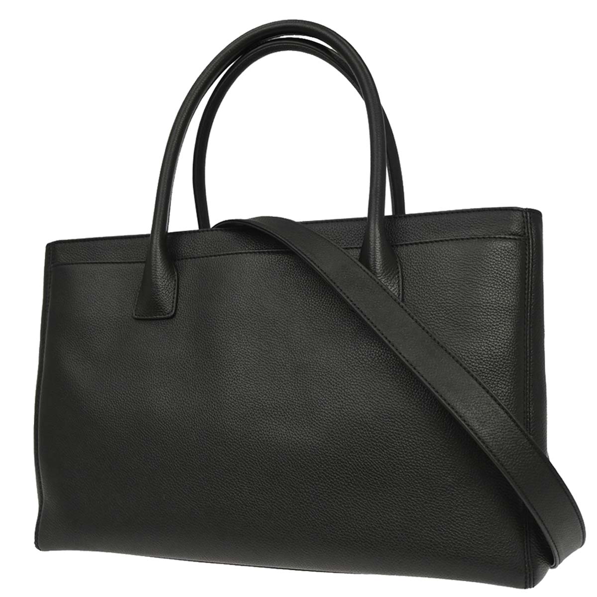 Chanel Black Calfskin Executive Cerf 2way Shoulder Tote Bag