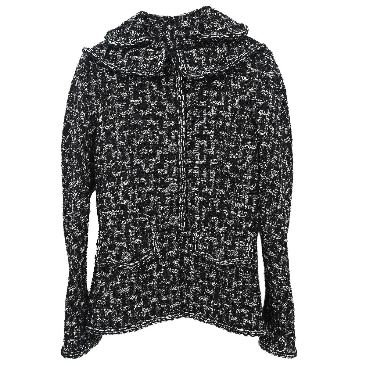 Chanel 2013-2014 Jacket Tweed Black #38